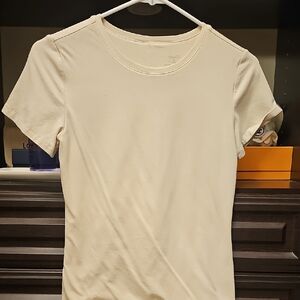 Nuuds Women's Beige Short Sleeve Tee
